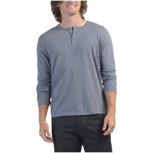 VINCE Made In Usa Garment Dye Long Sleeve Henley Tee